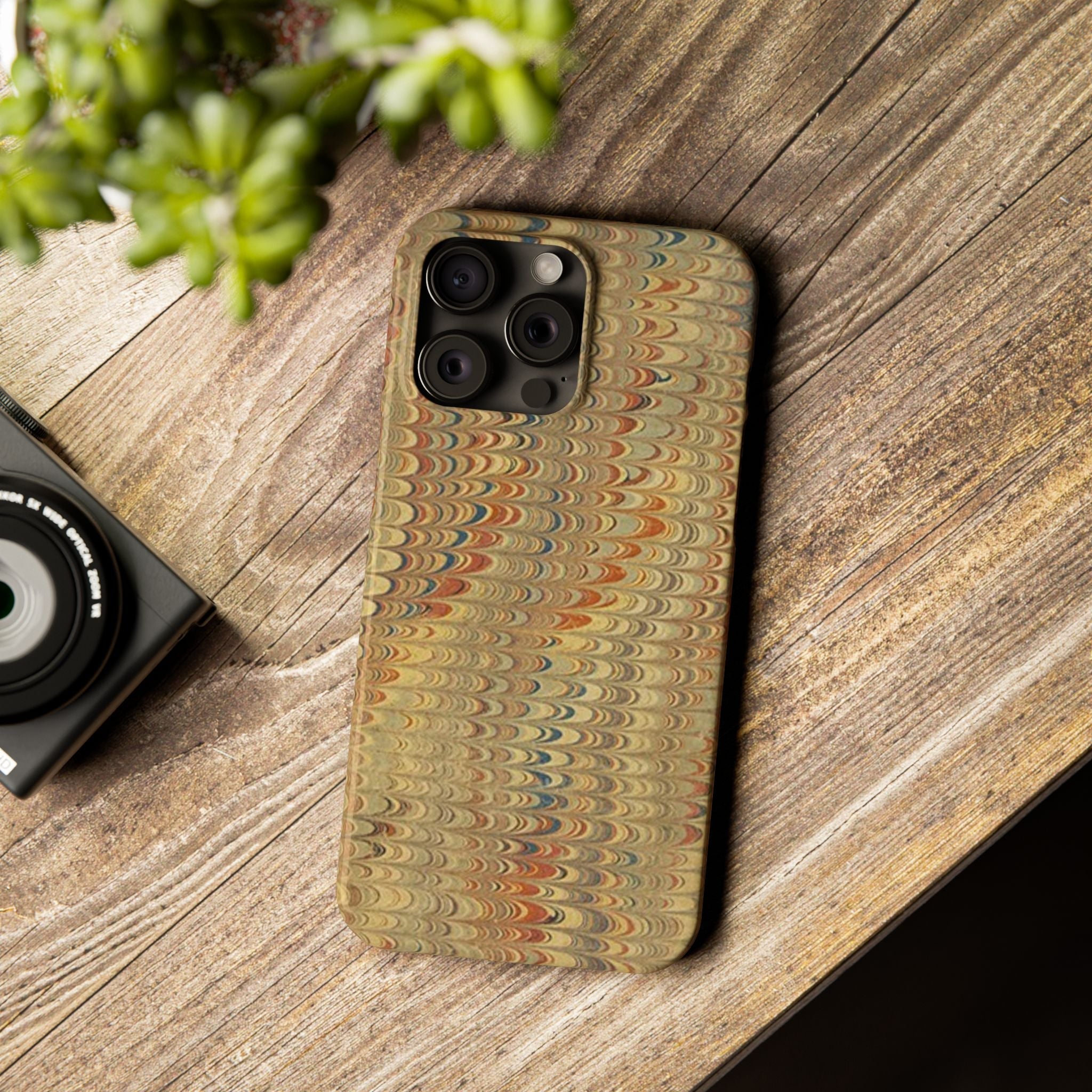 Phone Cases - Golden Fall Neutrals Italian Marbled Design, Gift for Art Lovers, Customizable and Stylish