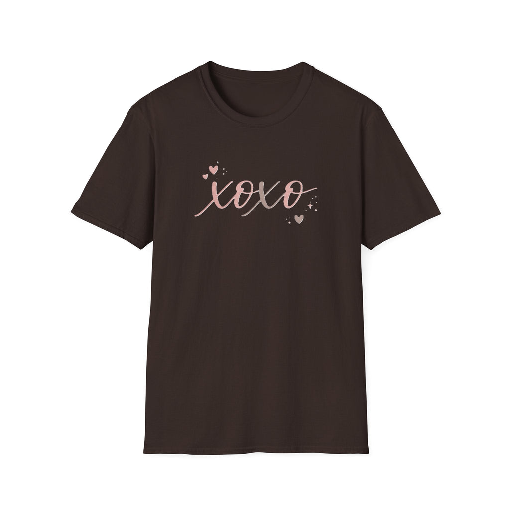 XOXO Rose Gold Script T-Shirt — Valentine’s Day Cute Heart Tee