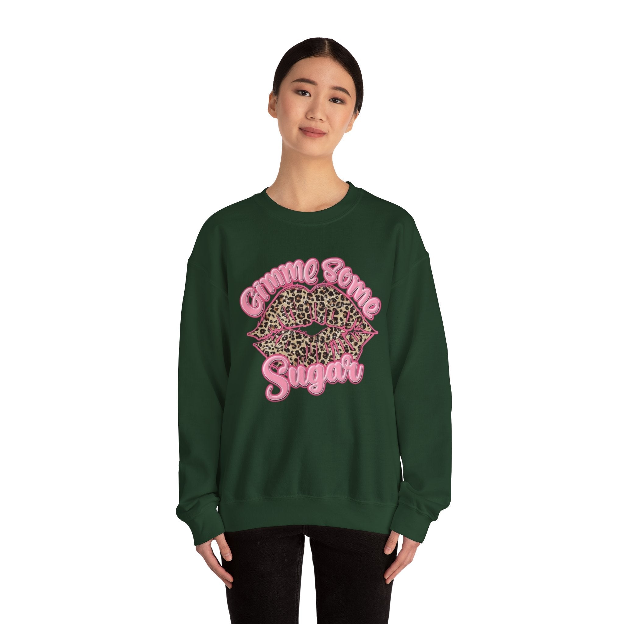 Gimme Some Sugar Leopard Lips Crewneck Sweatshirt