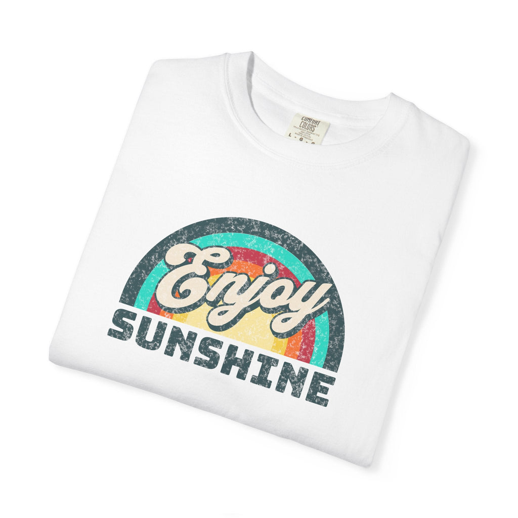 Unisex Garment-Dyed T-Shirt - Enjoy Sunshine Ring-Spun Cotton - DipaliZ