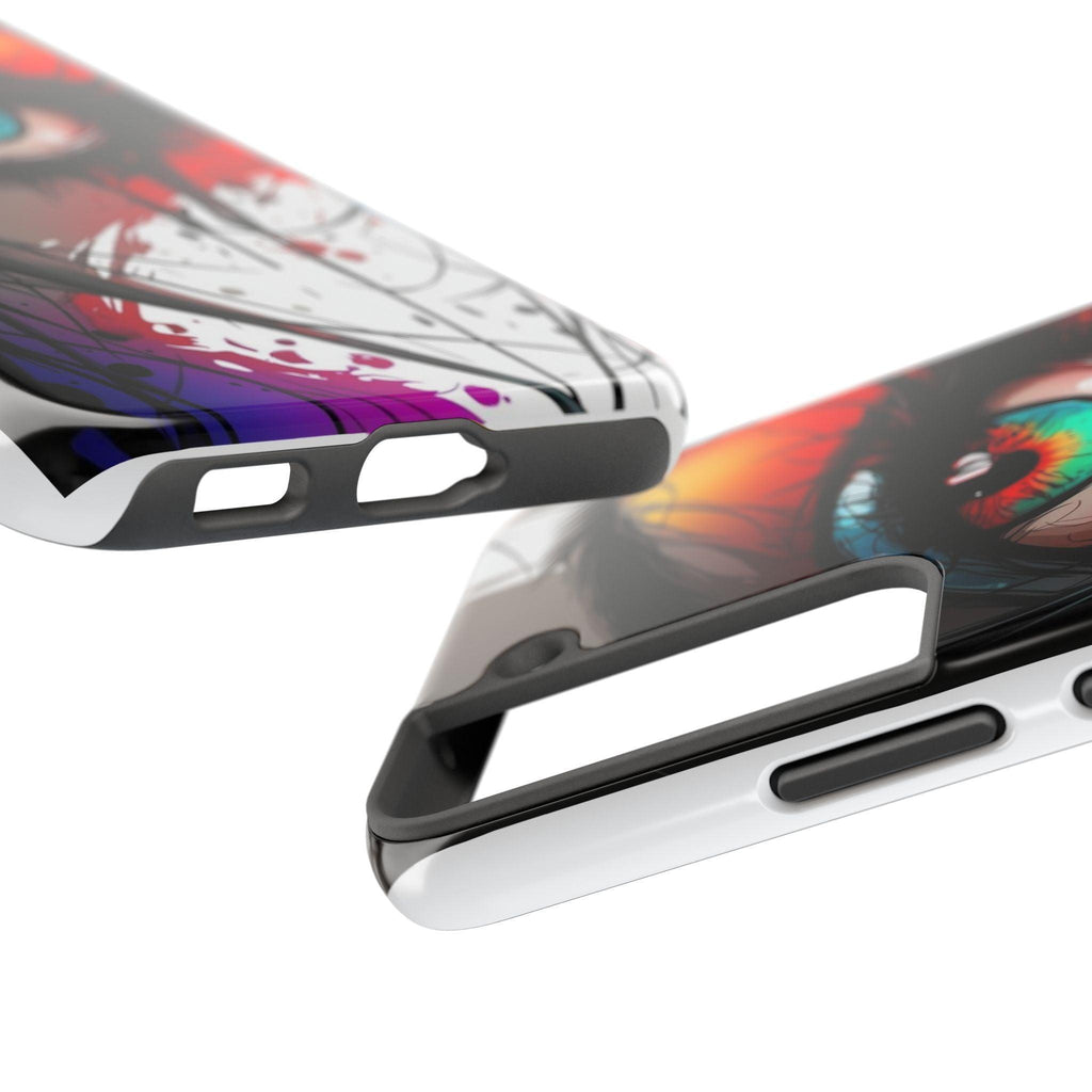 Girl Colorful Eye Painted Printed Tough Phone Case for iPhone & Samsung Galaxy - Artistic & Vibrant Design