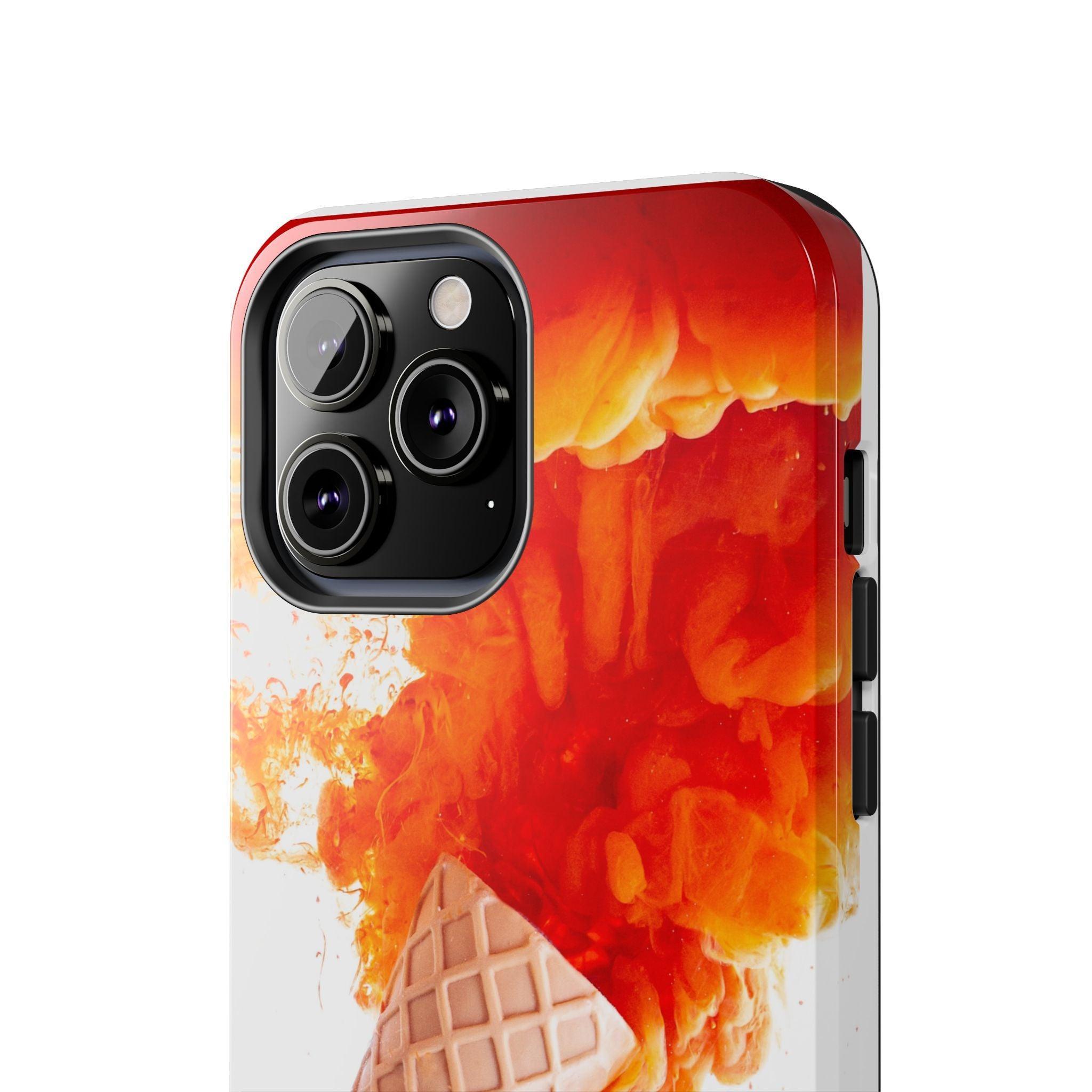 Ice Cream With Flame Of Colors Tough Phone Cases