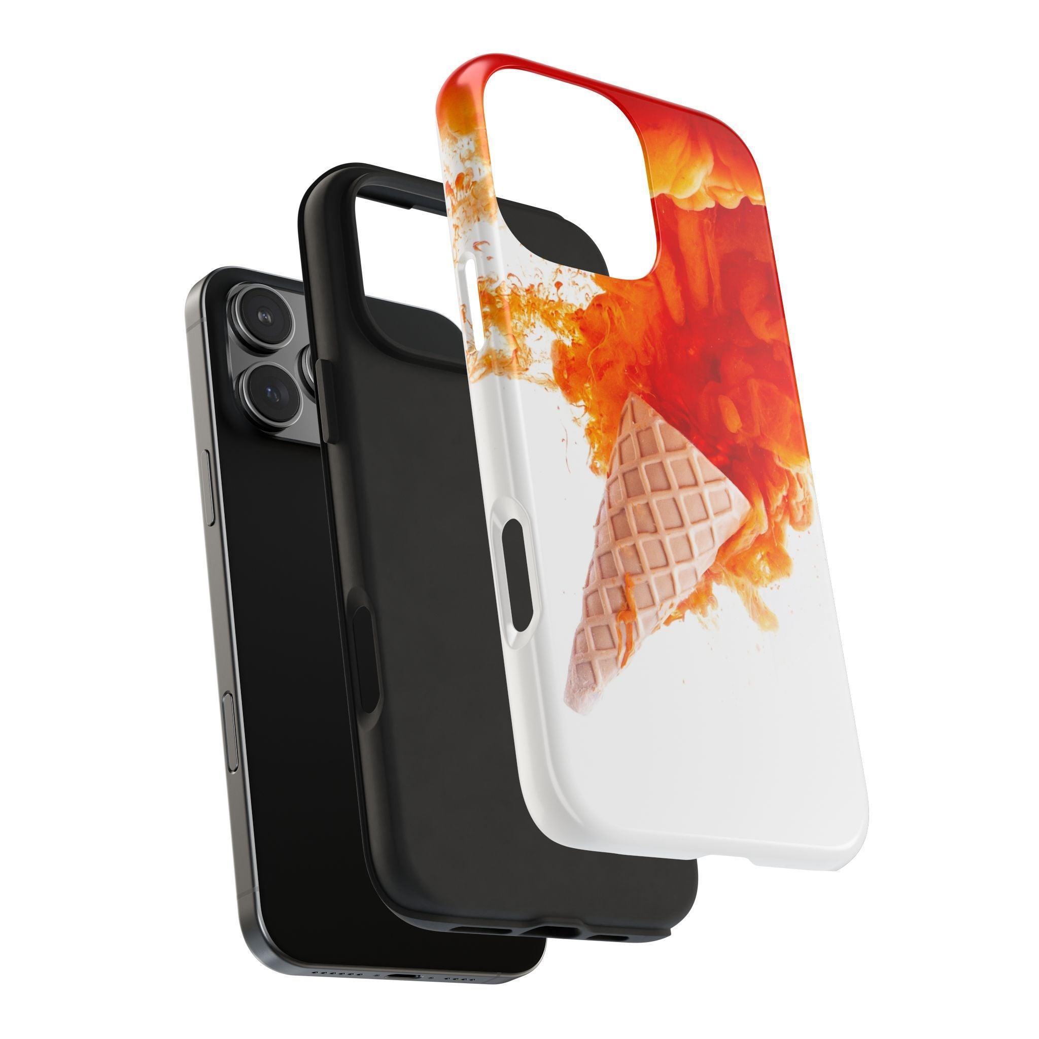Ice Cream With Flame Of Colors Tough Phone Cases