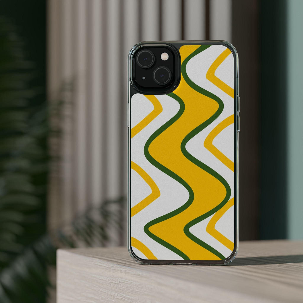 Bright Yellow Abstract With Shape Clear Cases