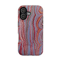 Burgundy and Lavender Hues Italian Vintage Marble Design - Dual Layer - Phone Case for Apple + Samsung
