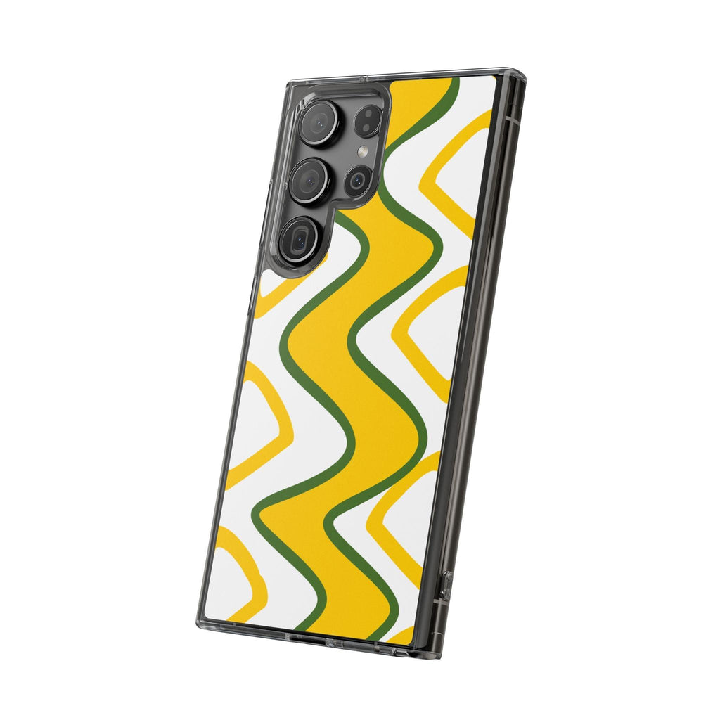Bright Yellow Abstract With Shape Clear Cases