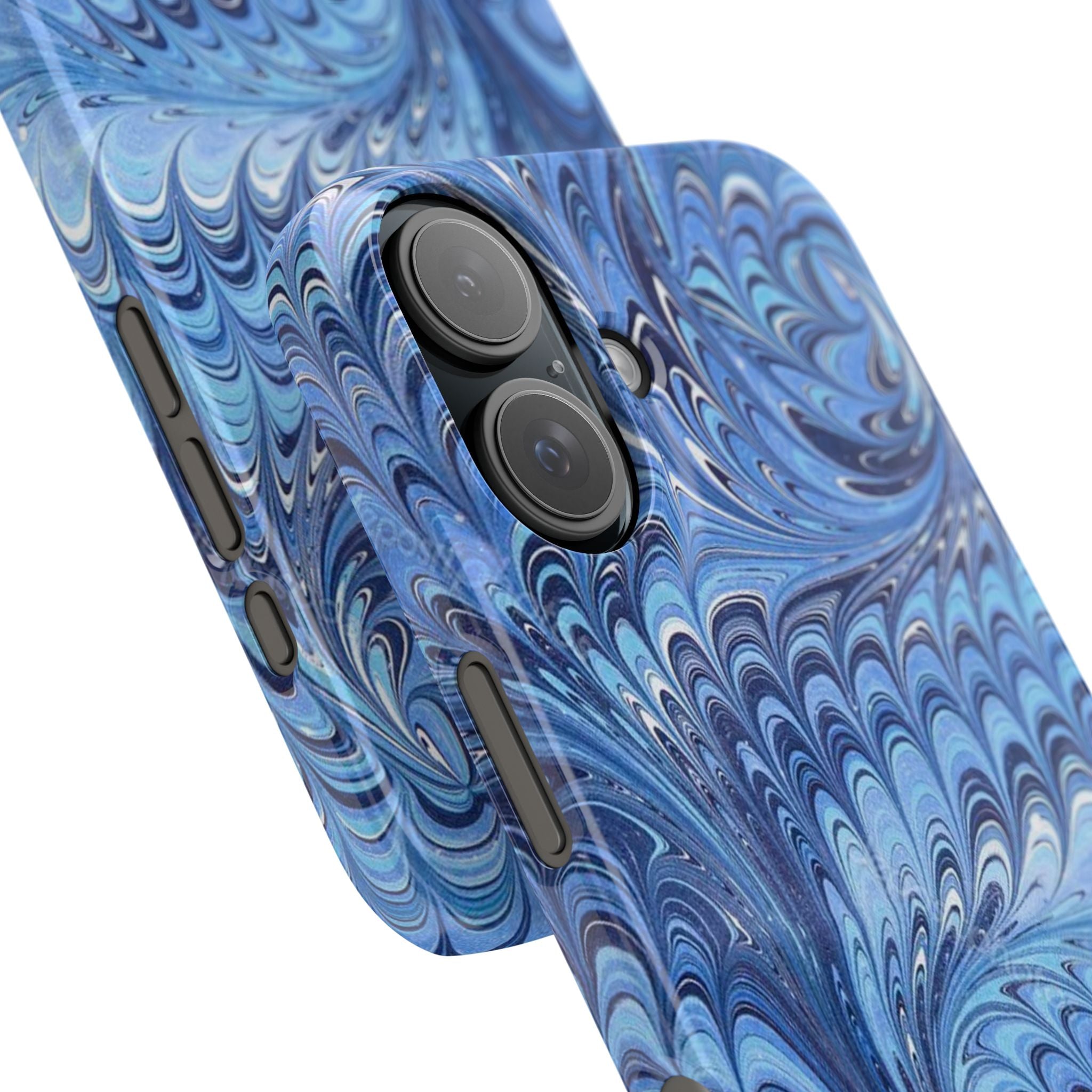 Deep Blue Italian Marbled Design Pallet Phone Case