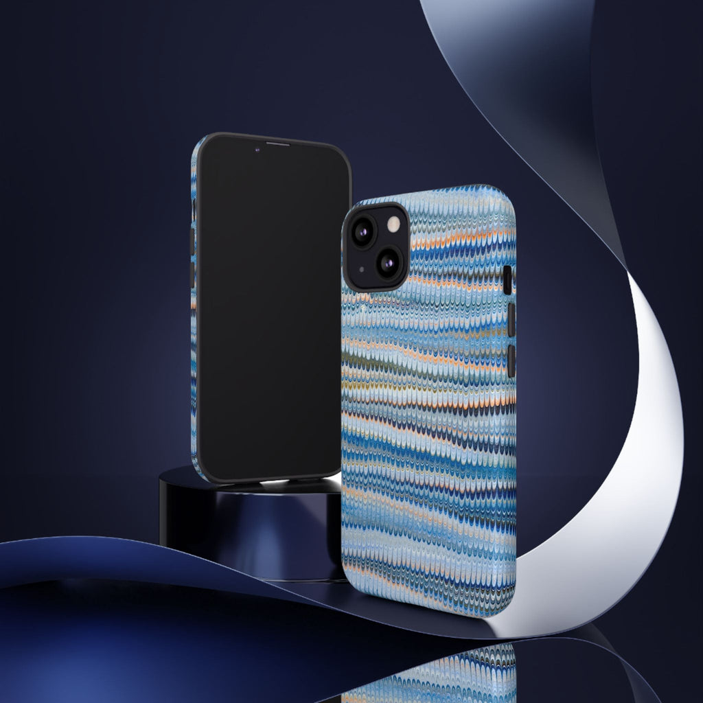 Blue Marbled Vintage Marbled Design - Tough Cases