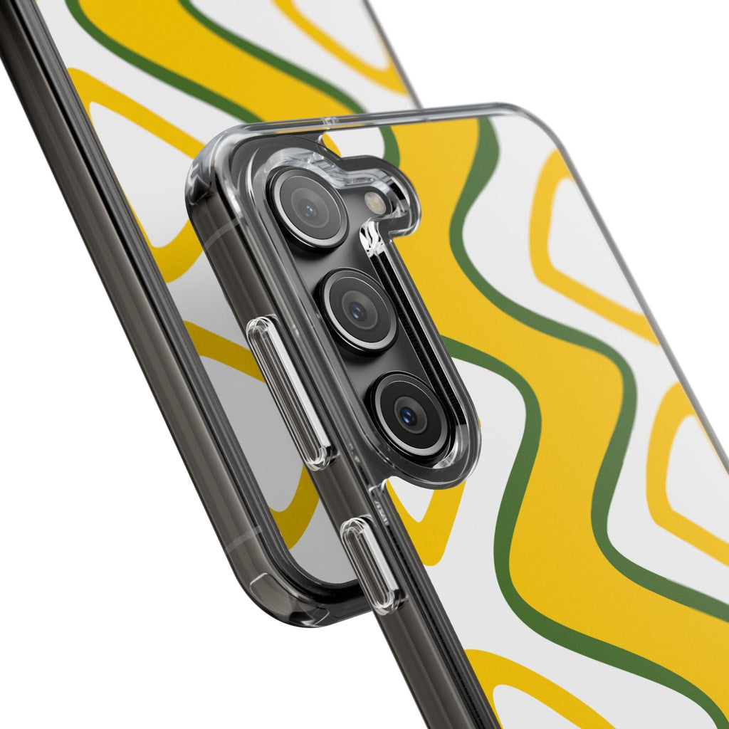 Bright Yellow Abstract With Shape Clear Cases