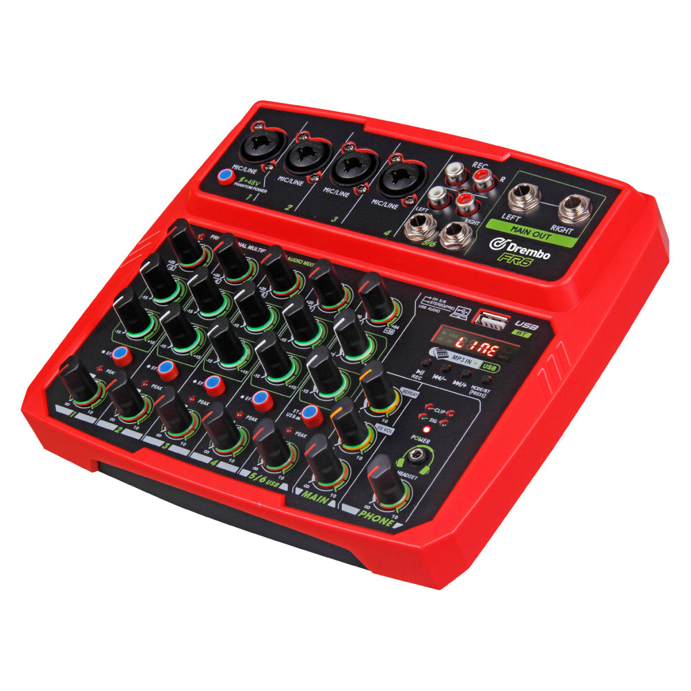 Live Recording Home Stage USB Mini Mixer FR4 6 Bluetooth Reverberation Recording Mixer