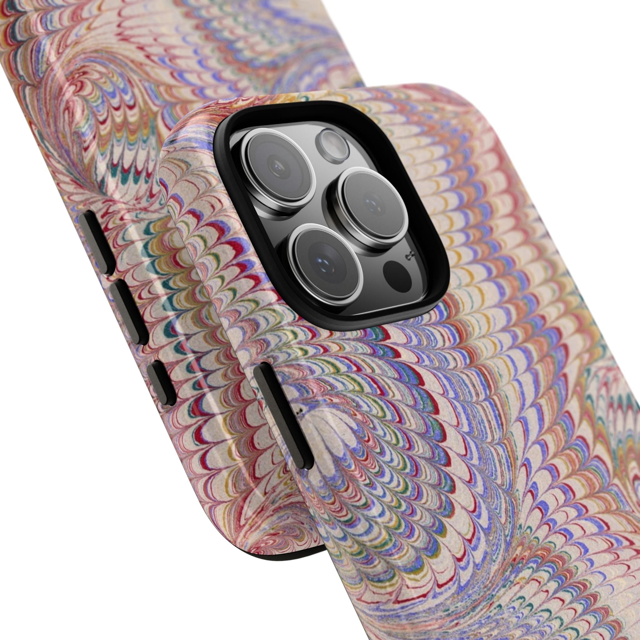 Vintage Pastel Pink Marbled Swirl - Dual Layer Tough Phone Cases
