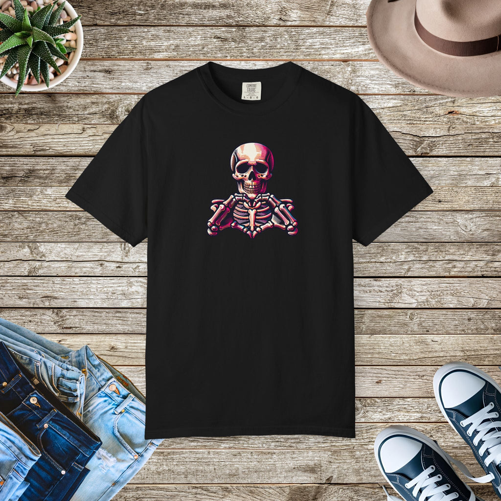 Skeleton With Heart Tee - Soft Cotton Garment-Dyed - DipaliZ
