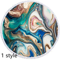 Round Printed Beach Towel Microfiber Bath Towel