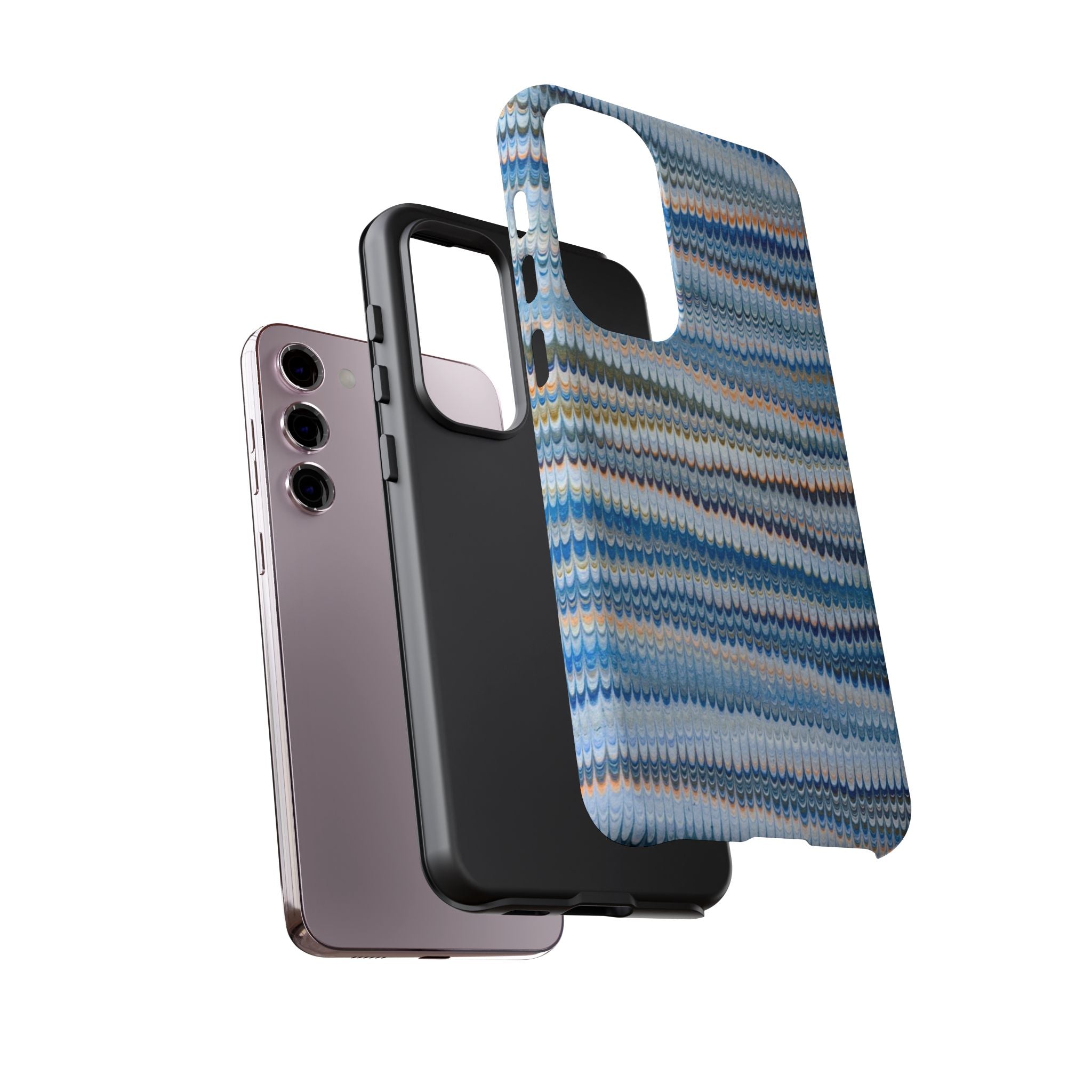 Blue Marbled Phone Cases iPhone 16 + Samsung + Apple + Google