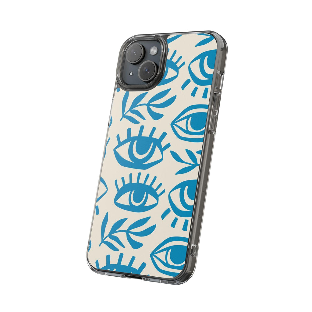 Eyes And Leaves  Pattern Clear Cases