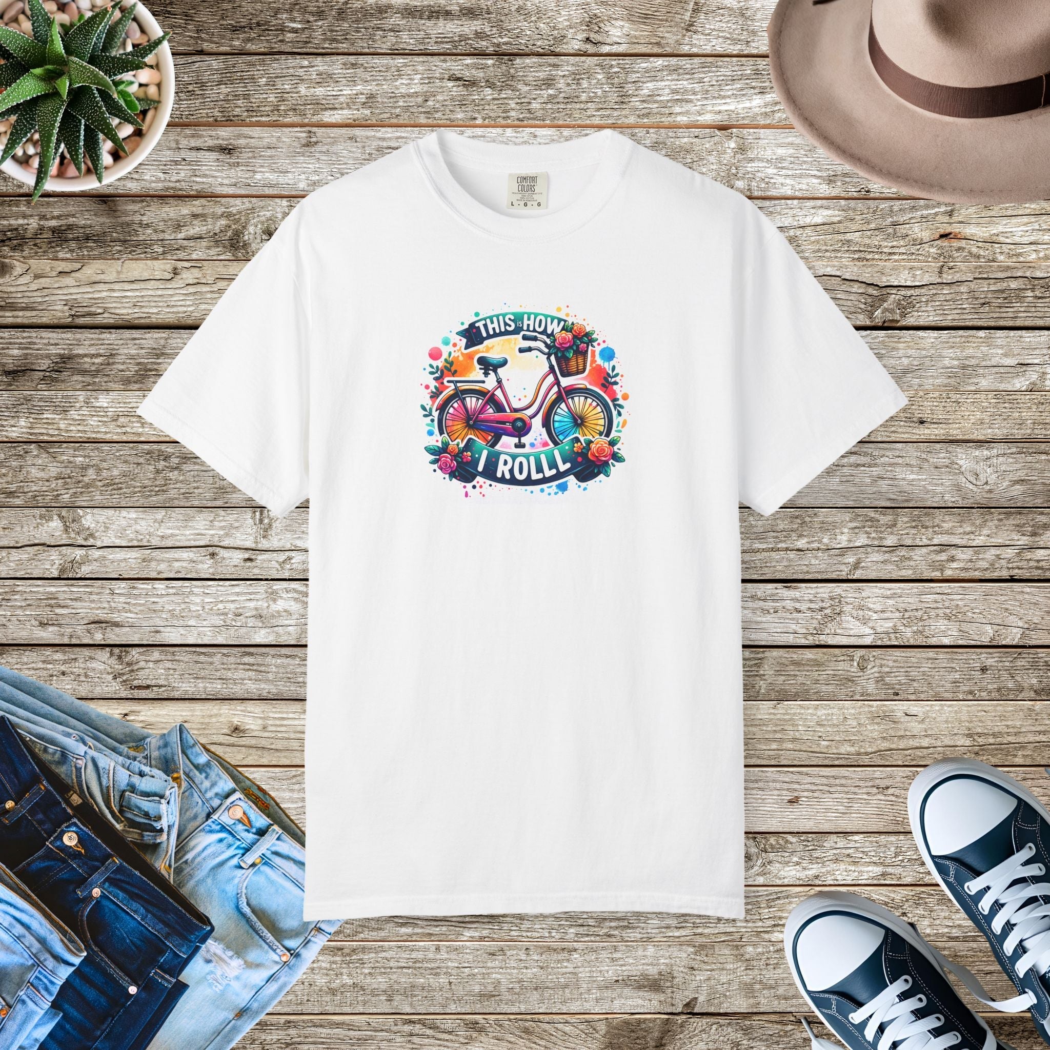 This Is How I Roll Bicycle Tee - Comfort Colors - DipaliZ
