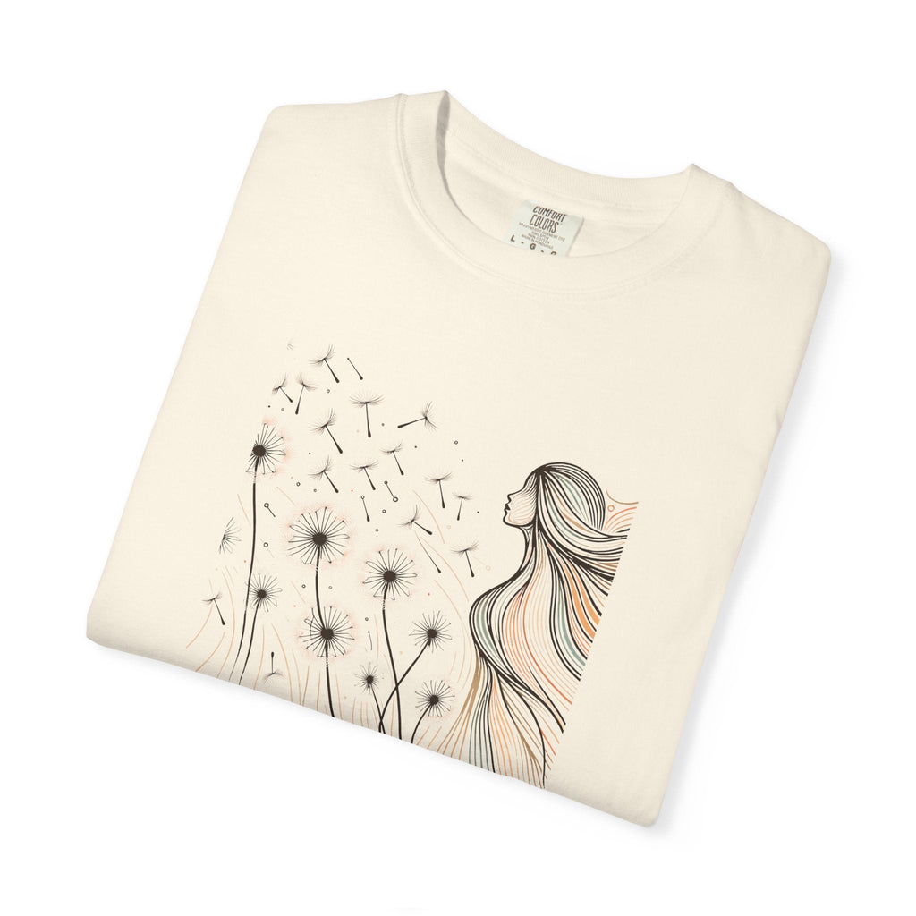 Woman and Dandelions Garment Dyed Tee - Comfort Colors - DipaliZ