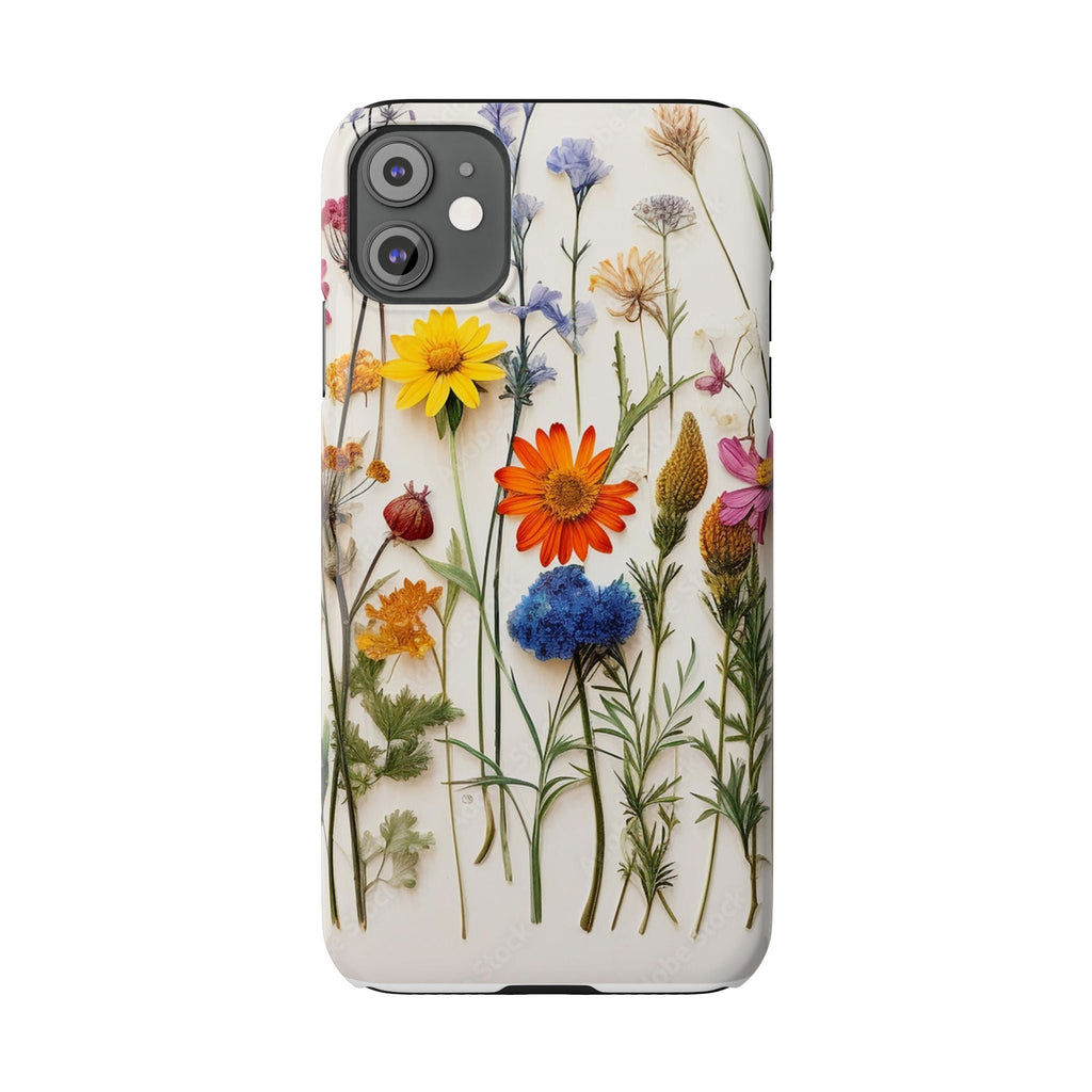 Floral Phone Cases, Slim Protective Cover, Pressed Flowers Design, iPhone 17 Case, Botanical Phone Accessories, Floral Theme Phone Case