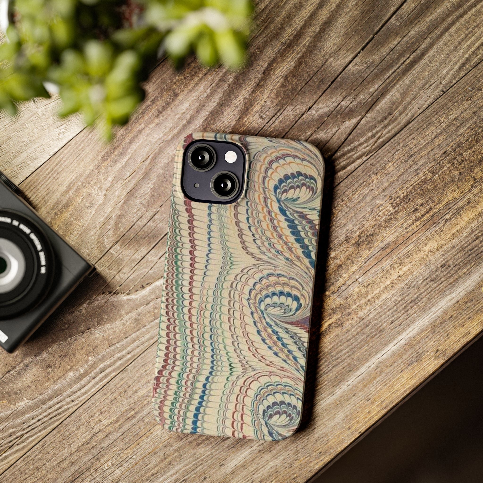 Beige and Neutrals Italian Vintage Marbled Paper Design on iPhone 17 + All Cases