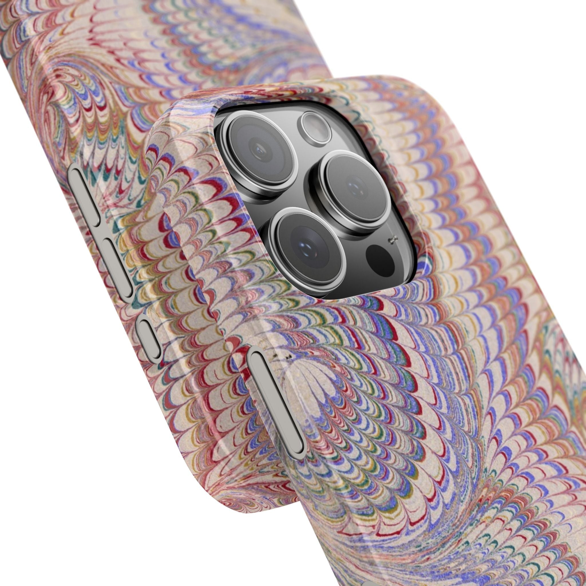 Pink and Lavender Marbled Swirl - Single Layer Slim Phone Case