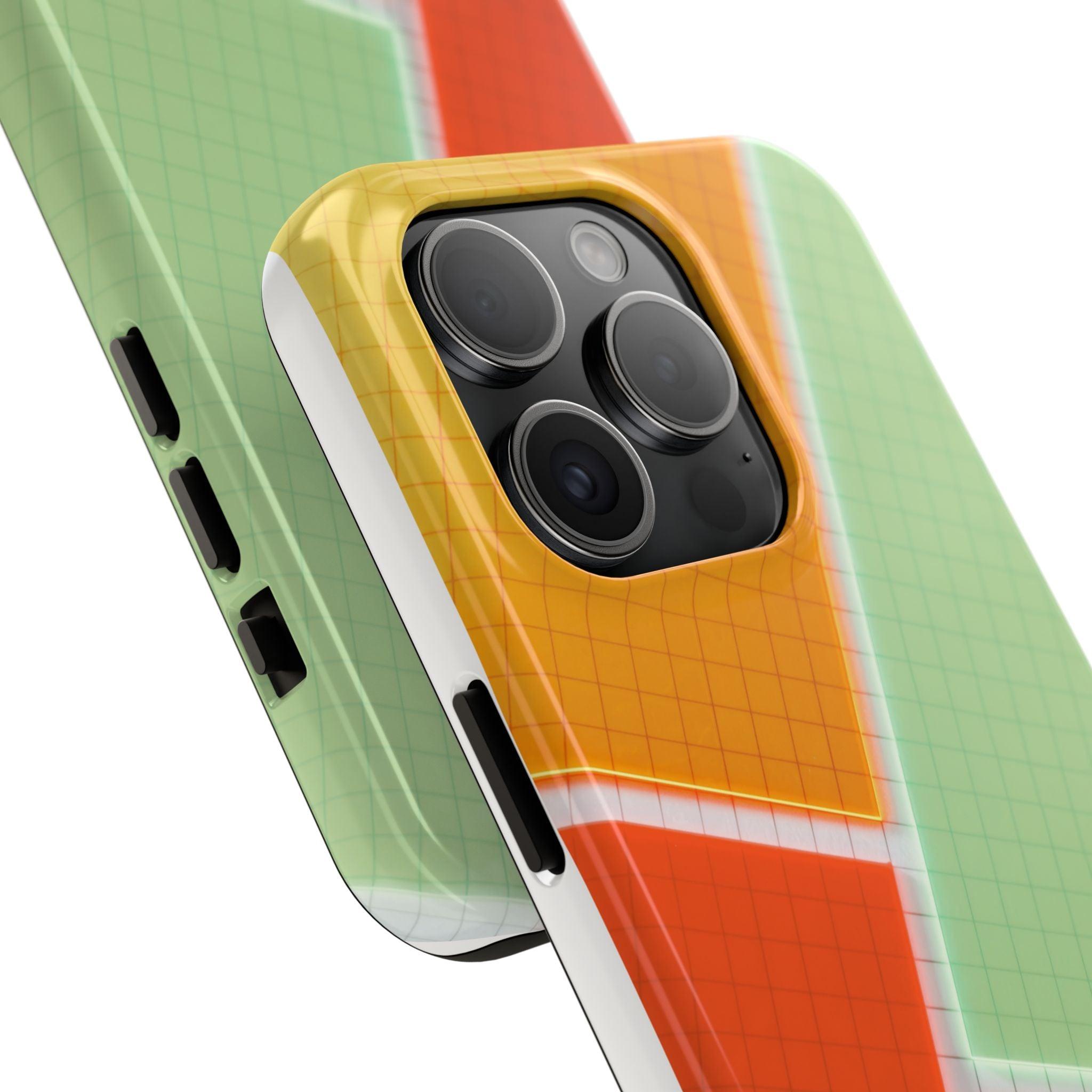Four Colors Blocks With Shades Tough Phone Cases