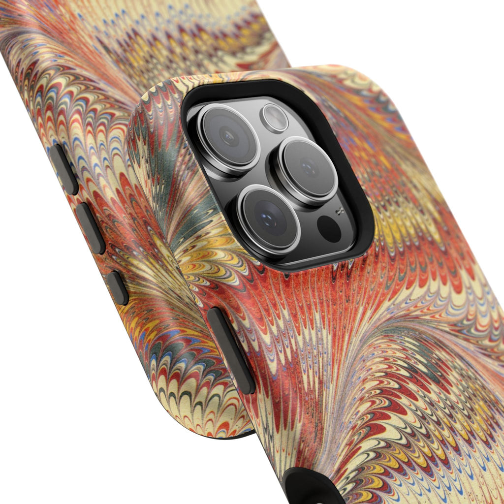 Rust and Gold Italian Vintage Marble Design Durable Phone Case for Apple + Samsung
