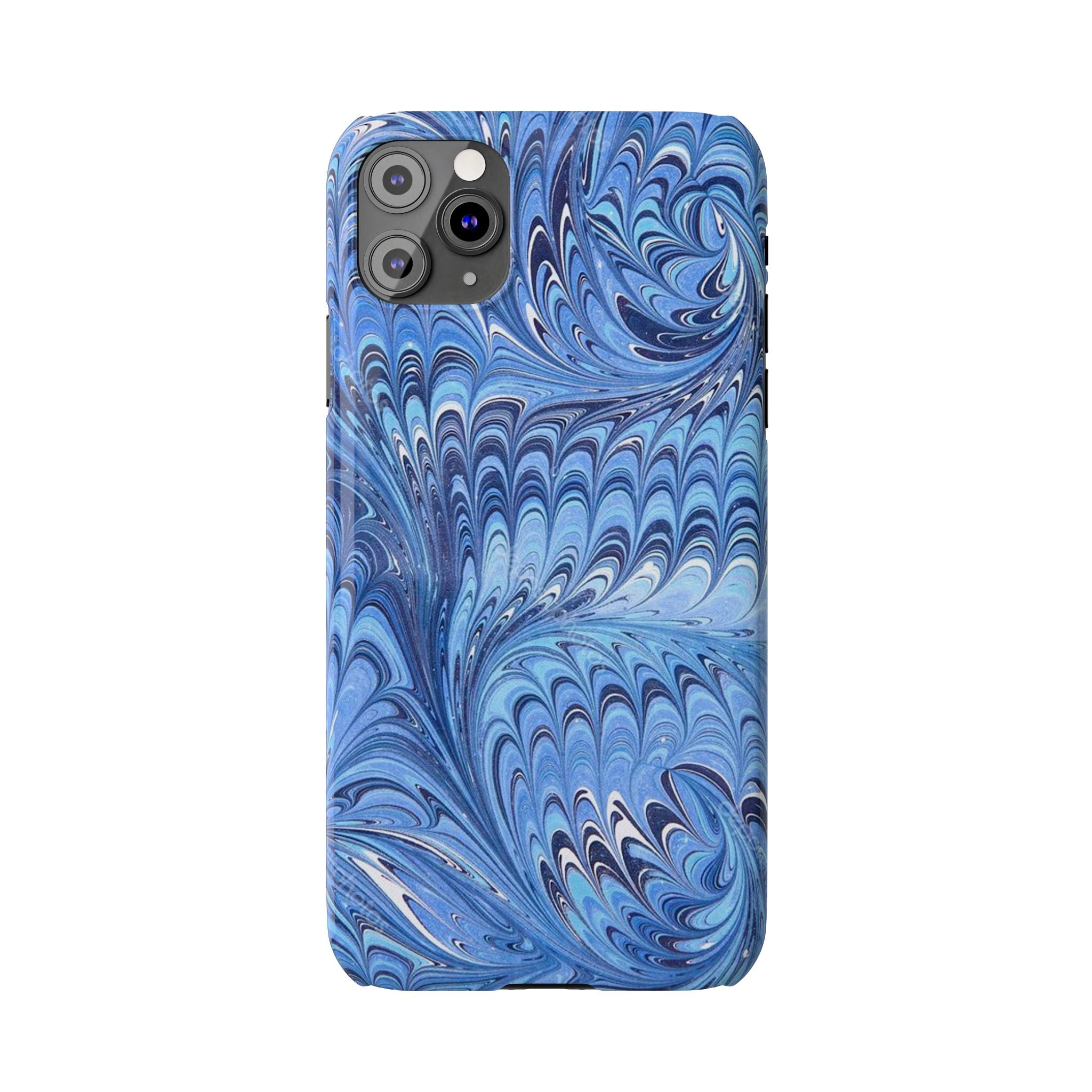 Deep Blue Italian Marbled Design Pallet Phone Case