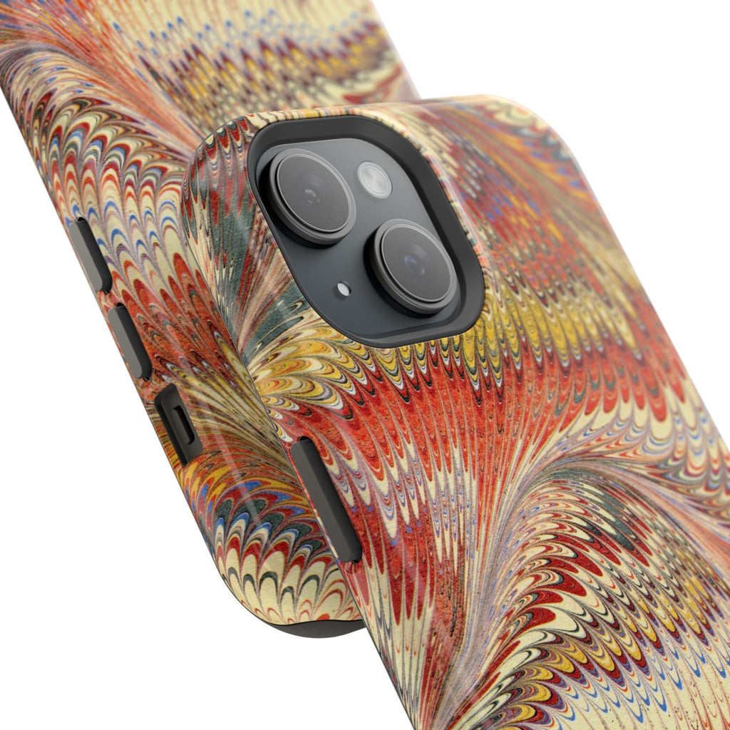 Rust and Gold Italian Vintage Marble Design Durable Phone Case for Apple + Samsung