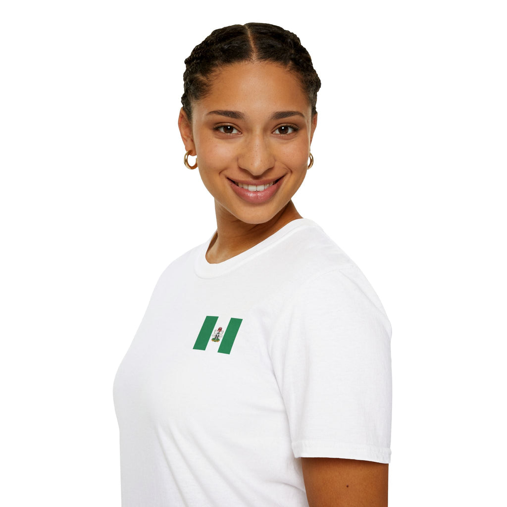 Nigeria Flag T-Shirt — Nigerian Crest Chest & Back Tee