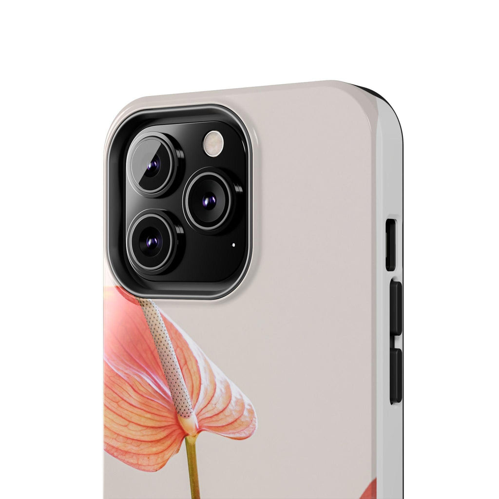 Orange Flower with Leaves Tough Phone Cases