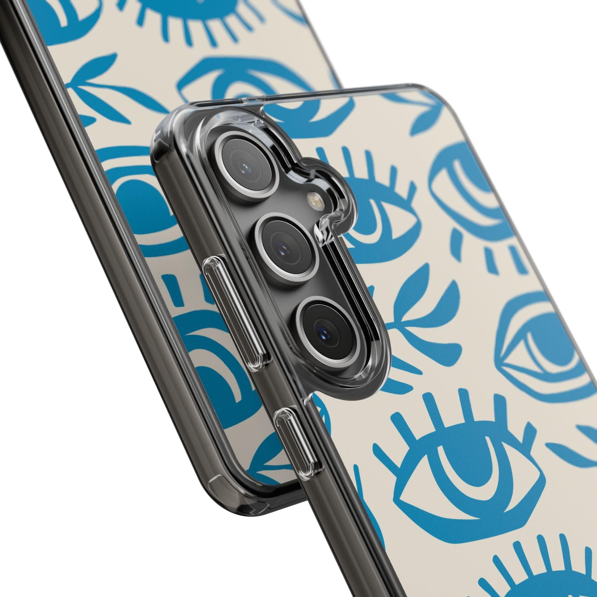 Eyes And Leaves  Pattern Clear Cases