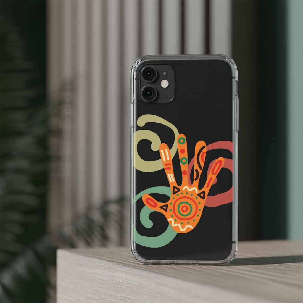 Clear Cases Colorful Hand Print design