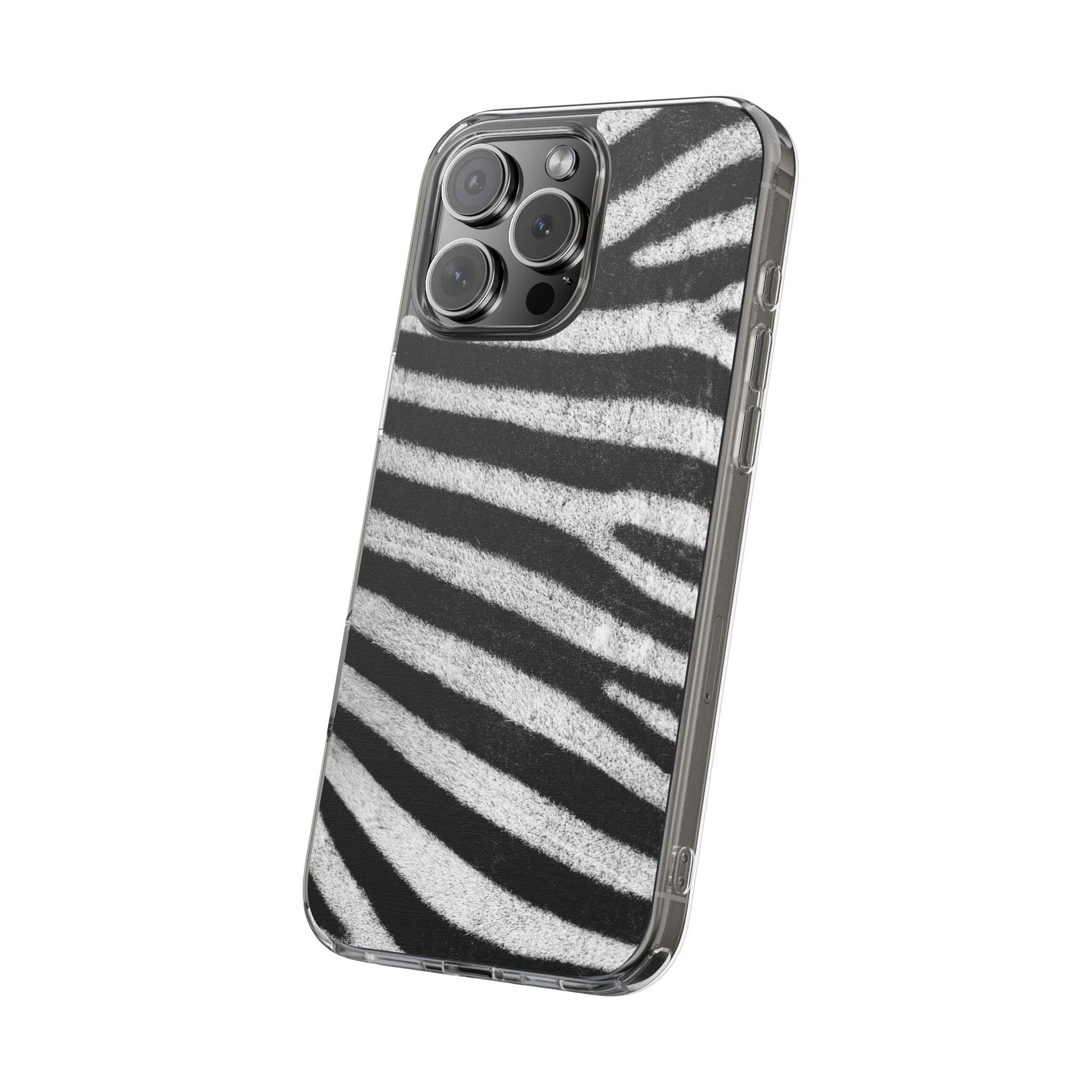 Clear Cases Black and White Zebra Stripes