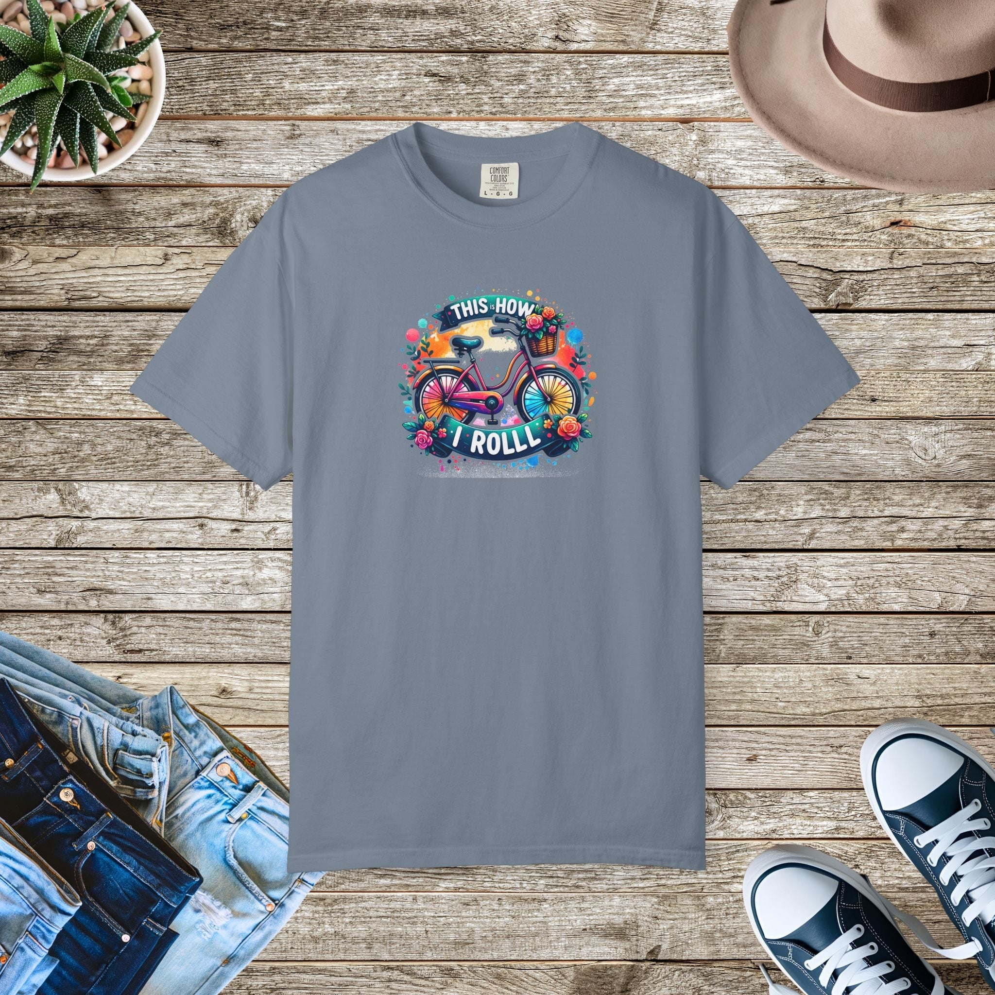 This Is How I Roll Bicycle Tee - Comfort Colors - DipaliZ