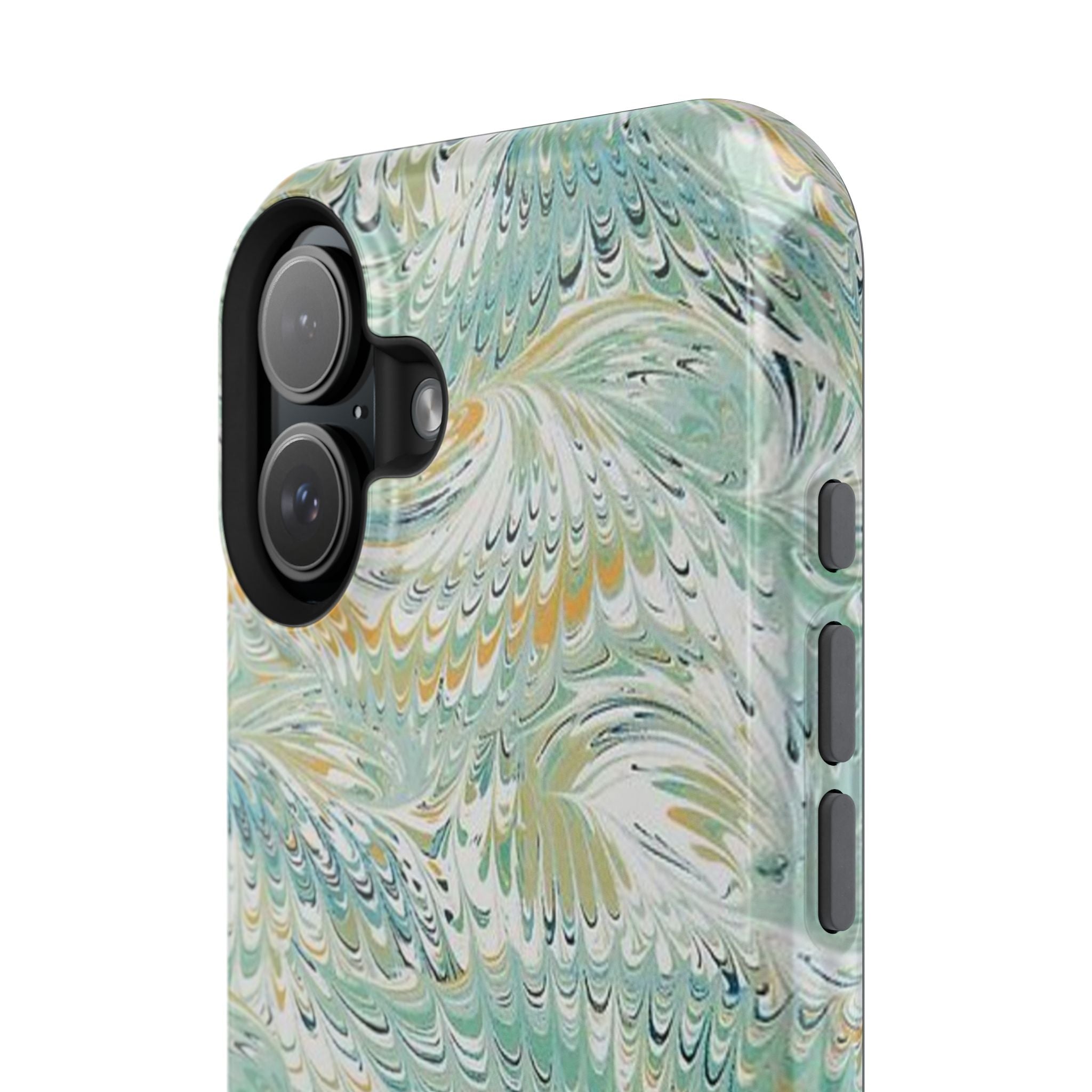 Mint Green Marbled Swirl Phone Case - Dual Layer