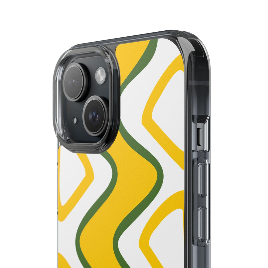 Bright Yellow Abstract With Shape Clear Cases