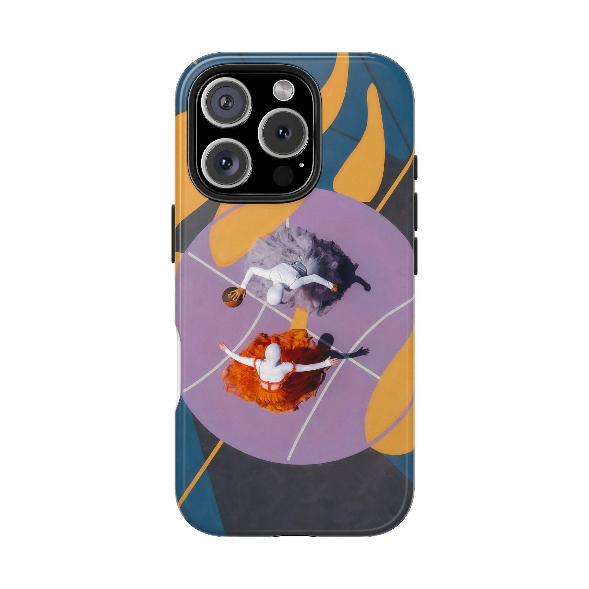 Two Womens Play basket ball Tough Phone Cases