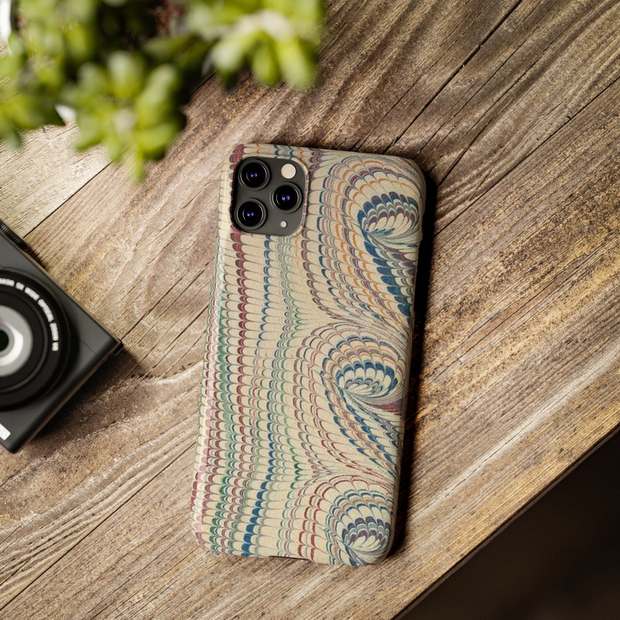 Italian Vintage Marbled Paper Design on iPhone Cases, Artistic Protection for Your Device in Elegant Beige, Blue, Burgundy