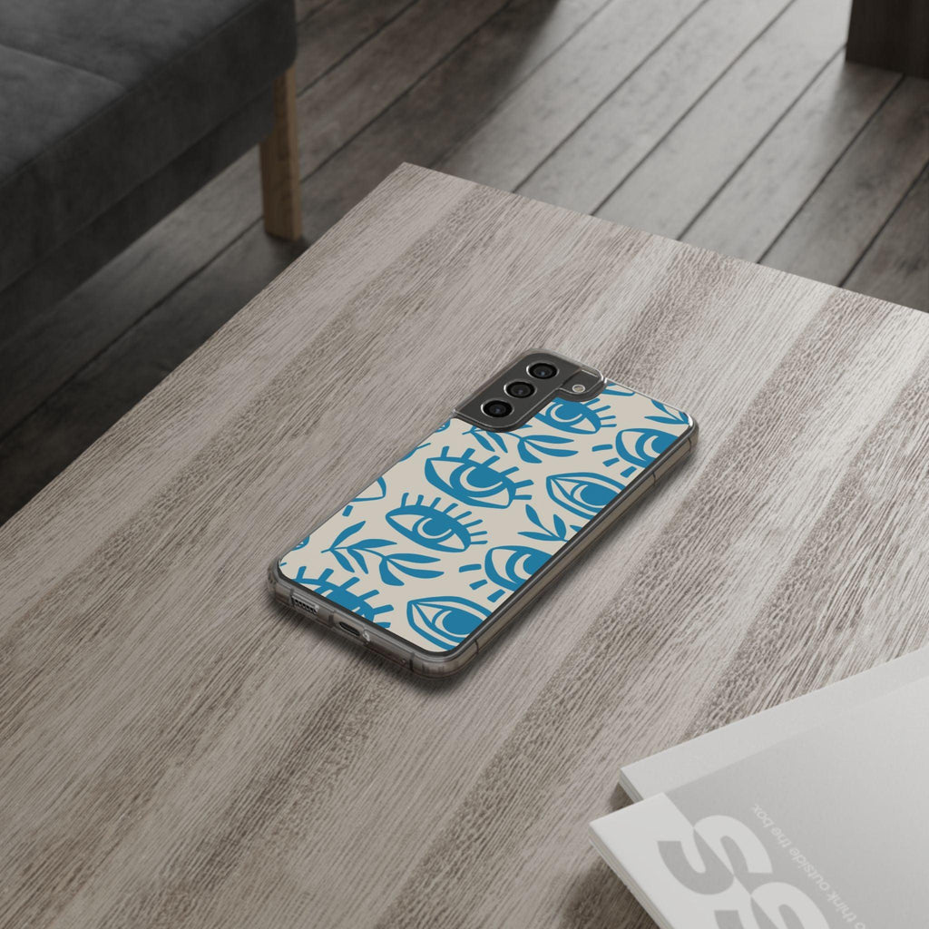 Eyes And Leaves  Pattern Clear Cases