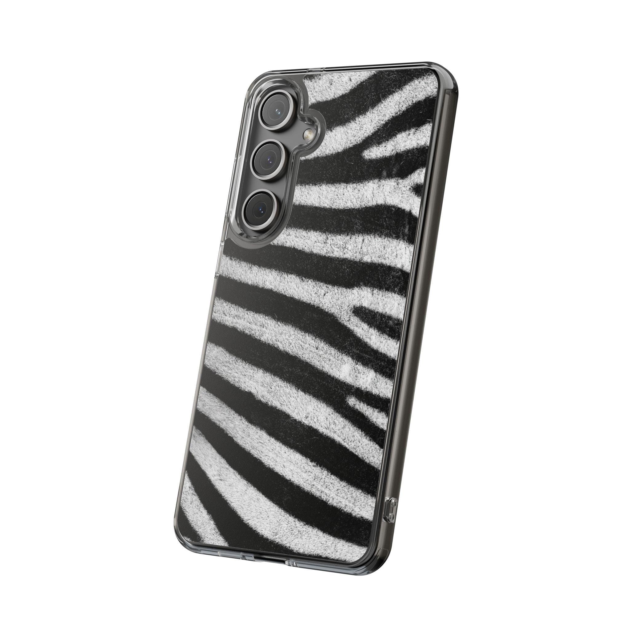 Clear Cases Black and White Zebra Stripes