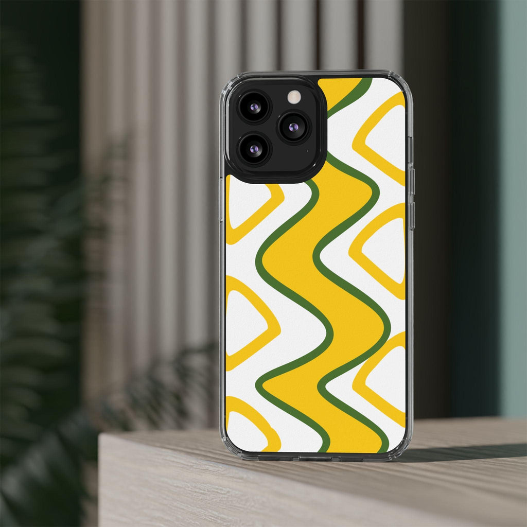 Bright Yellow Abstract With Shape Clear Cases