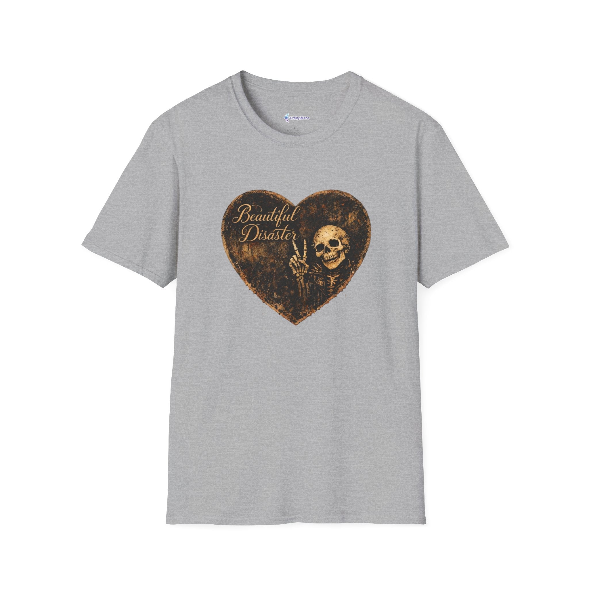 Beautiful Disaster Heart T-Shirt — Heart Graphic 'Beautiful Disaster' Tee