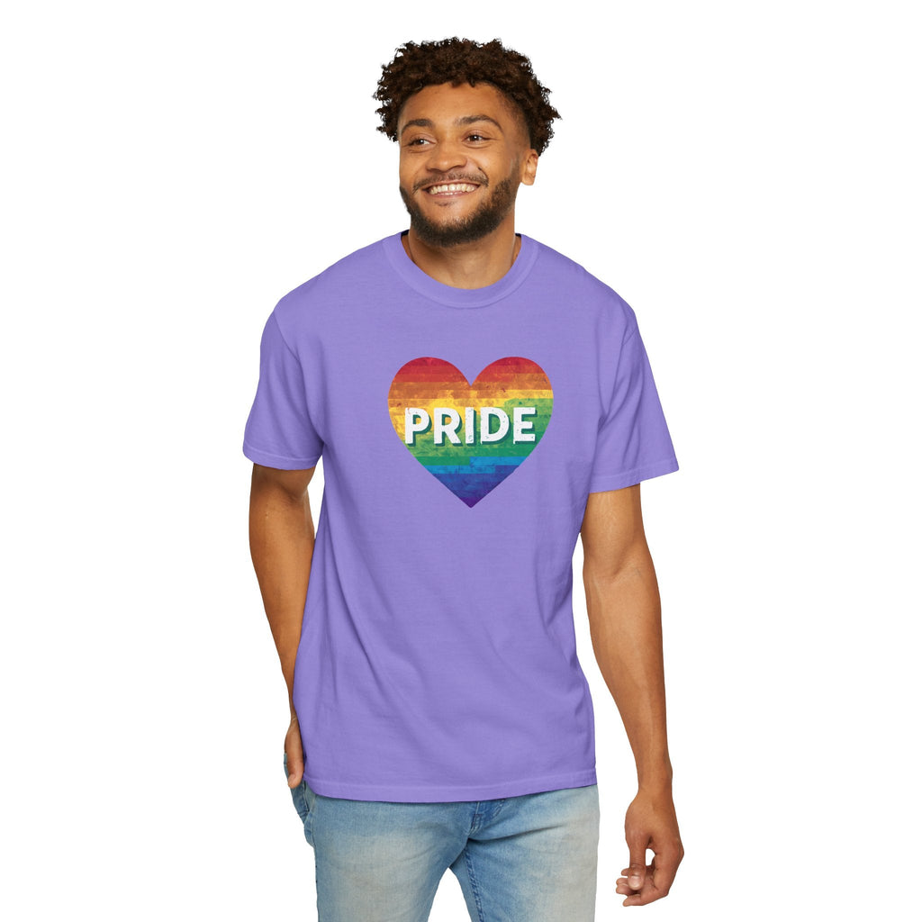 Gay Pride Rainbow Tee - Garment Dyed Comfort Colors - DipaliZ