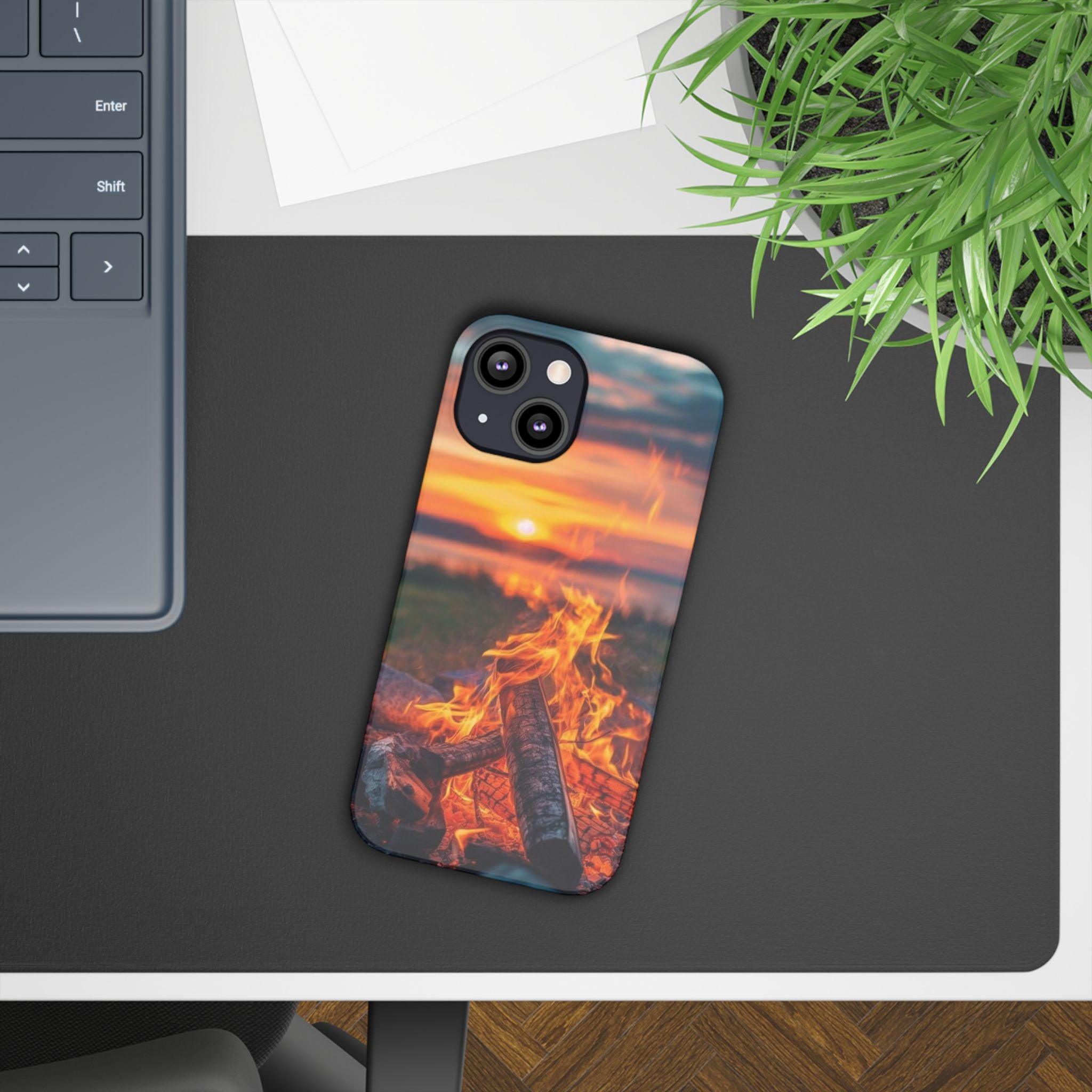 Woodland Fire Phone Case – Warmth of Nature’s Blaze on Your Device