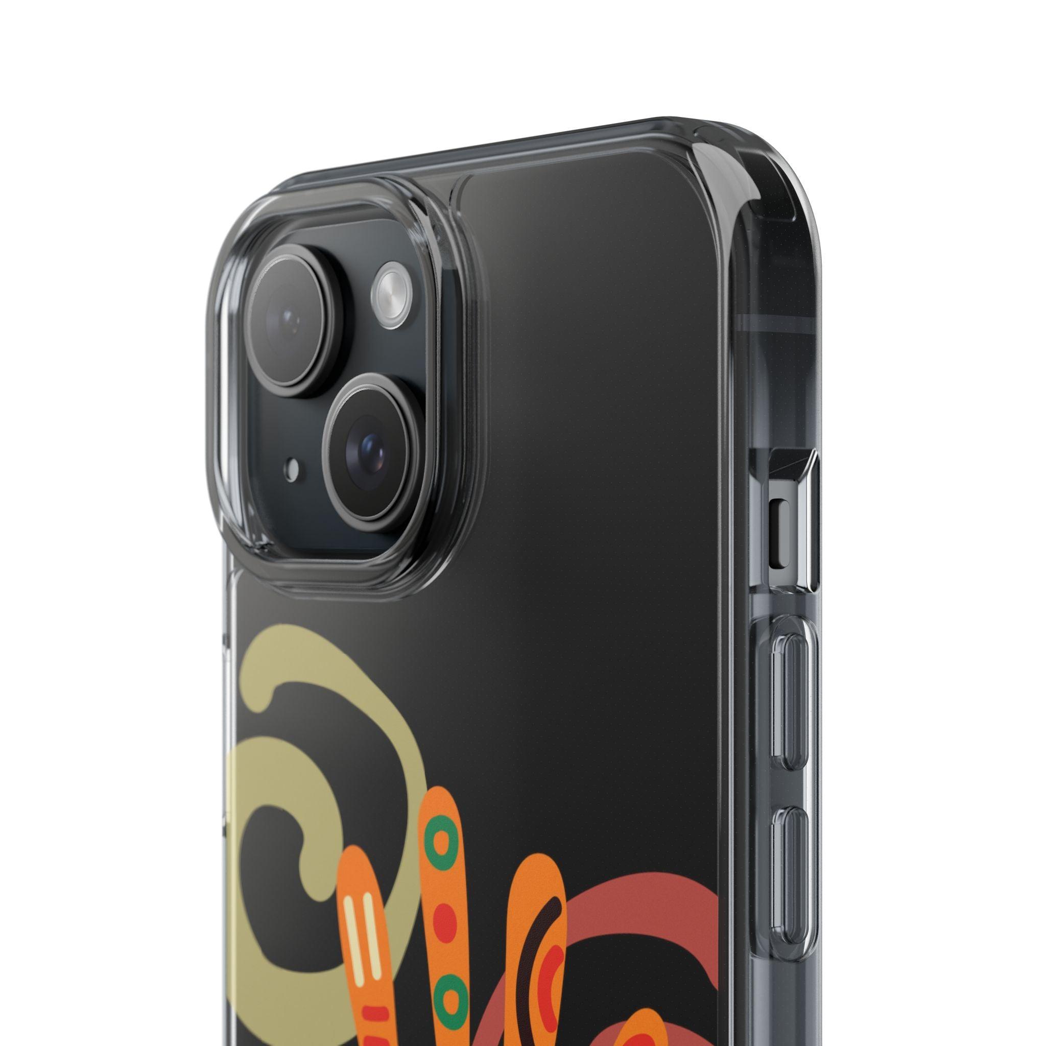 Clear Cases Colorful Hand Print design