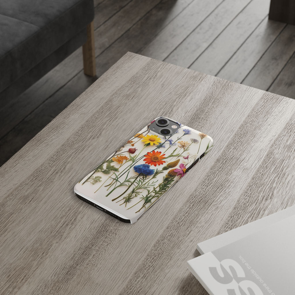 Floral Phone Cases, Slim Protective Cover, Pressed Flowers Design, iPhone 17 Case, Botanical Phone Accessories, Floral Theme Phone Case