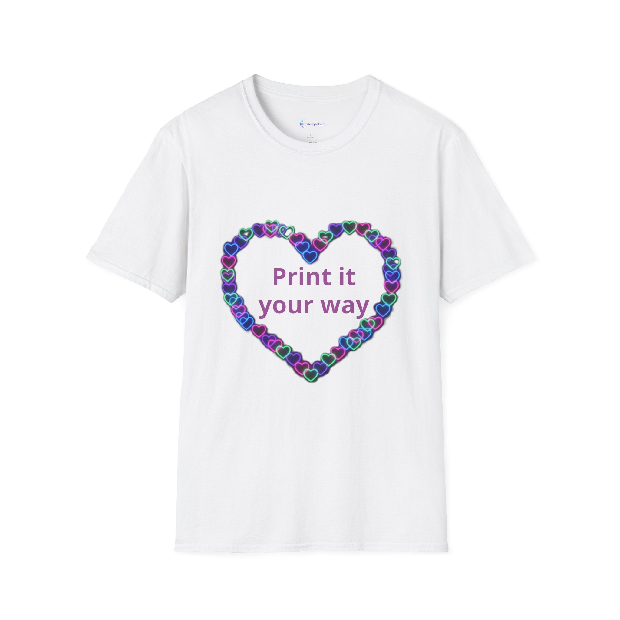Heart Rose T-Shirt - Print It Your Way - Floral Graphic Tee