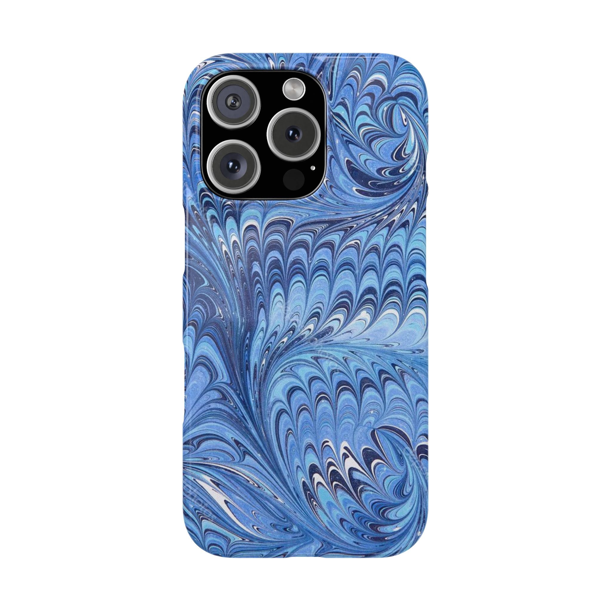 Blue and White Italian Marbled Design Phone Case
