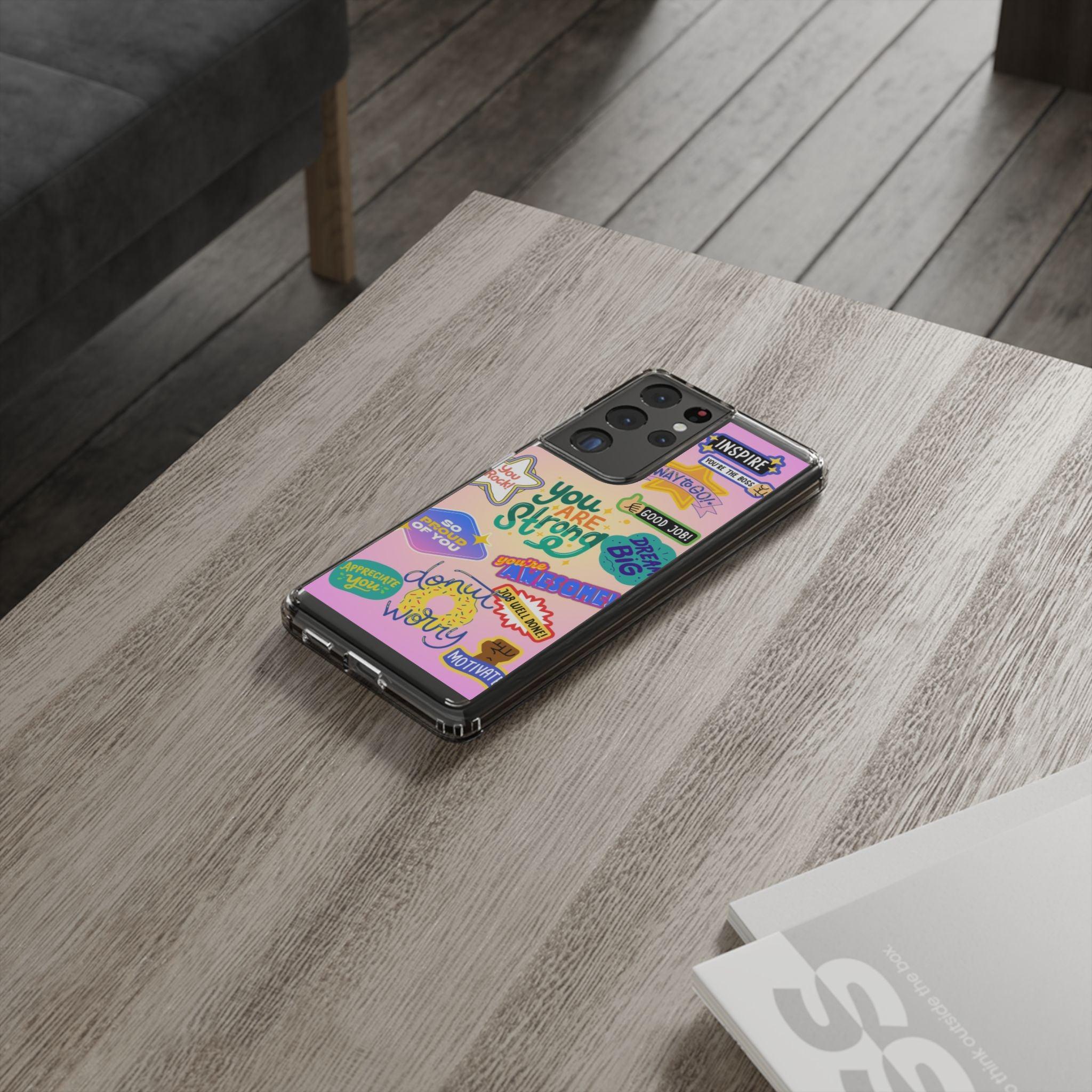 Motivational Stickers Clear Case