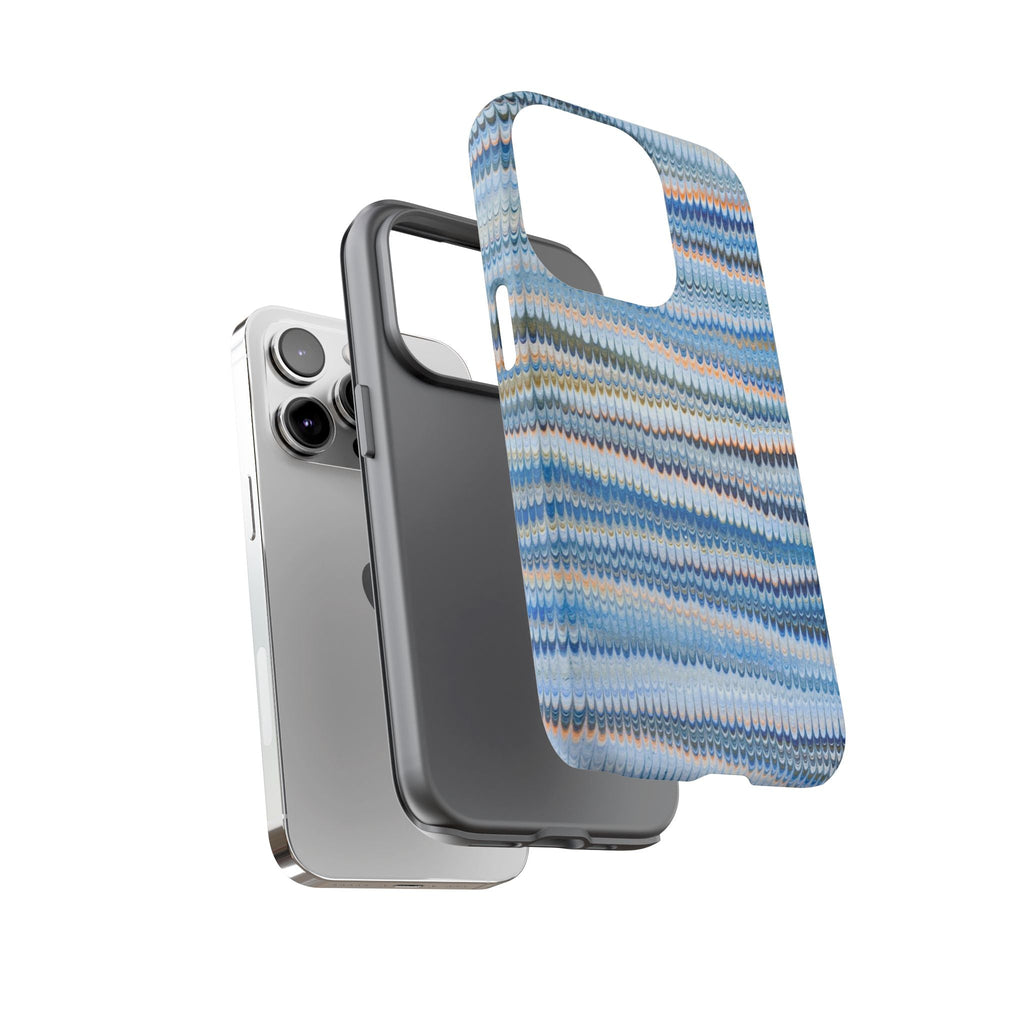 Blue Marbled Phone Cases iPhone 16 + Samsung + Apple + Google
